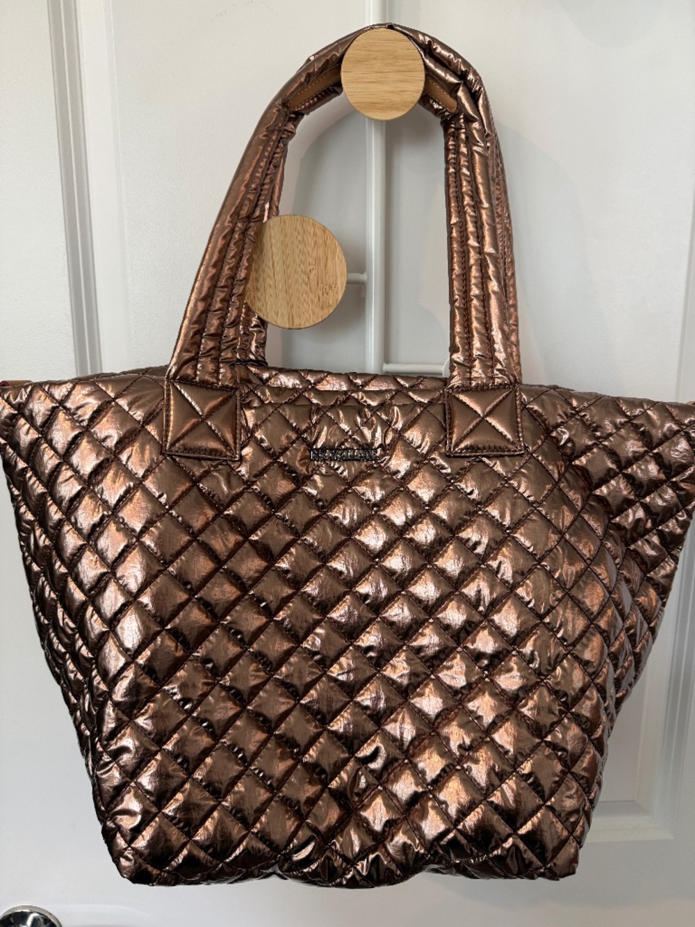 NWT MZ Wallace Copper Metallic Medium Metro Tote Deluxe